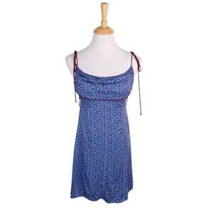 Free People Kai Print Tie Strap Mini Dress, Sz M
